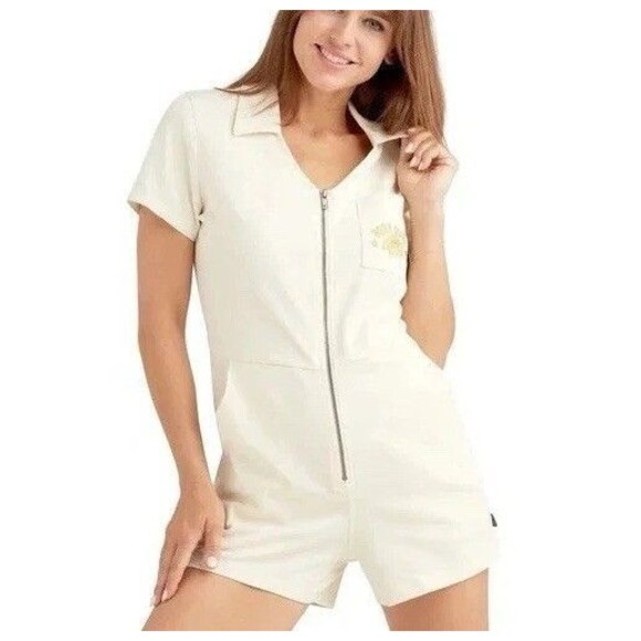 Body Glove Radiant Coveralls in Cream Women Size Medium Romper Zip NWT - Picture 3 of 15